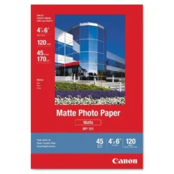 Canon® Canon Matte Photo Paper 4 X 6 45 Lb. White 120 Sheets/Pack 7981A014