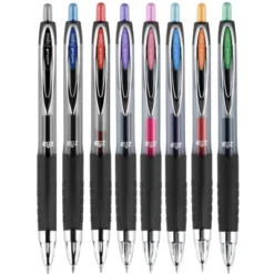 Uni-ball 207 Retractable Gel Pens, 0.7 Mm Medium Tip, Assorted Colors, Set Of 8