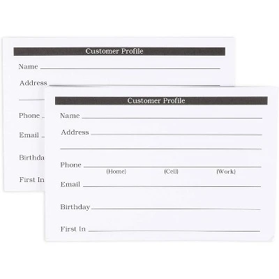 Okuna Outpost 100 Pack Customer Profile Cards For Office And Business (4 X 6 In) 6 Okuna Outpost 100 Pack Customer Profile Cards For Office And Business (4 X 6 In) - Image 4