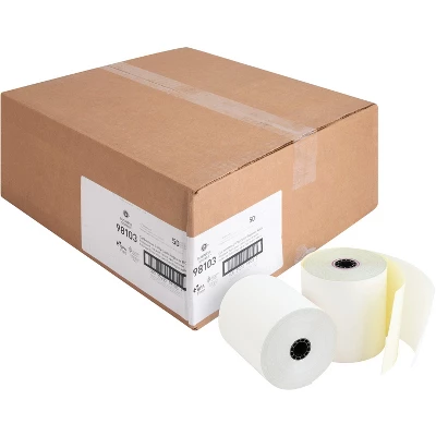 Business Source Carbonless Paper Rolls 2-Ply 3"x90' 50RL/CT White 98103 3 Business Source Carbonless Paper Rolls 2-Ply 3"x90' 50RL/CT White 98103
