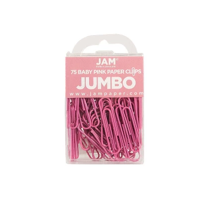 JAM Paper Large Paper Clips Pink 2 Packs Of 75 (42186873A) 3 JAM Paper Large Paper Clips Pink 2 Packs Of 75 (42186873A)