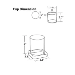 Azar Displays Small Single Cylinder Deluxe Clear Acrylic Cup Holder -Office Product Store GUEST f1297a23 5e52 4bd4 95e7 7d5e66d18824