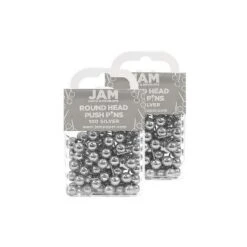 JAM Paper Colored Map Thumb Tacks Silver Round Head Push Pins 2 Packs Of 100 22432214A -Office Product Store GUEST f19a38b4 a200 4d40 af87 6df95d4d5361