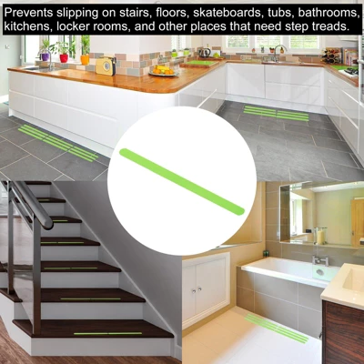 Unique Bargains Non Slip Bathtub Stickers Safety Shower Treads Adhesive Decal Square With Scraper For Stairs Green 1.25 Ft X 0.8Inch 6 Unique Bargains Non Slip Bathtub Stickers Safety Shower Treads Adhesive Decal Square With Scraper For Stairs Green 1.25 Ft X 0.8Inch - Image 4