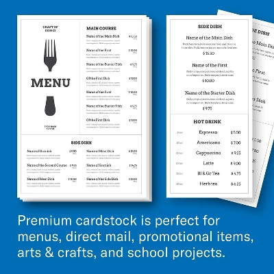 Hammermill Premium 110 Lb. Cardstock Paper 8.5" X 11" White 200 Sheets/Ream (168380R) 4 Hammermill Premium 110 Lb. Cardstock Paper 8.5" X 11" White 200 Sheets/Ream (168380R) - Image 2